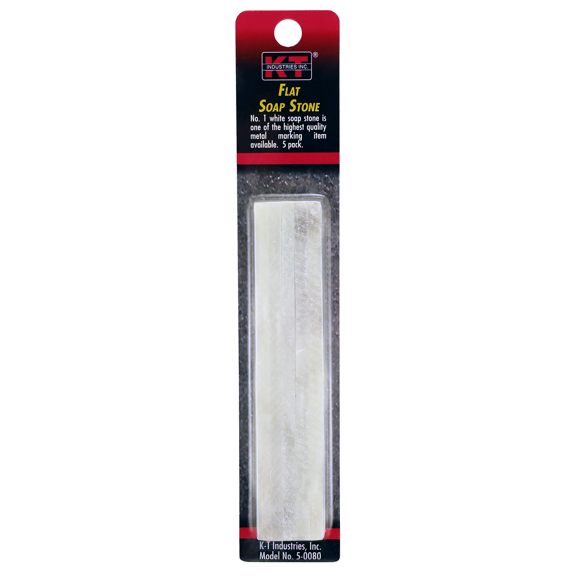 K-T Industries Flat Soap Stone — 5 Pk., Break Resistant, Model# 5-0080
